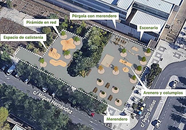 El plano de las actuaciones en Lakua.