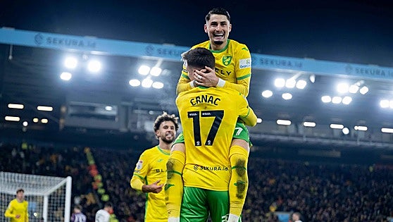 Suma y sigue para el vizcaíno Borja Sainz, seguido por el Athletic: firma un hat-trick con el Norwich