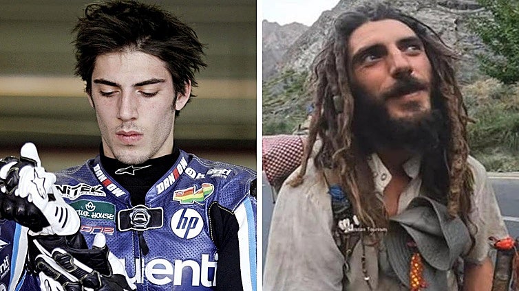 Alex Pons, de motociclista y modelo con padre famoso a místico antivacunas que recorre el mundo descalzo