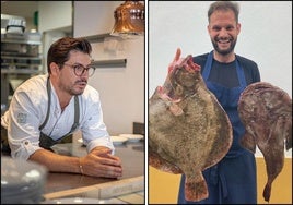 Los cocineros Rubén Trindade de Casa do Guadanha y Filipe Bilro del restaurante Larau.