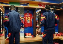 Nico y Lamine, antes de un partido de la Eurocopa.