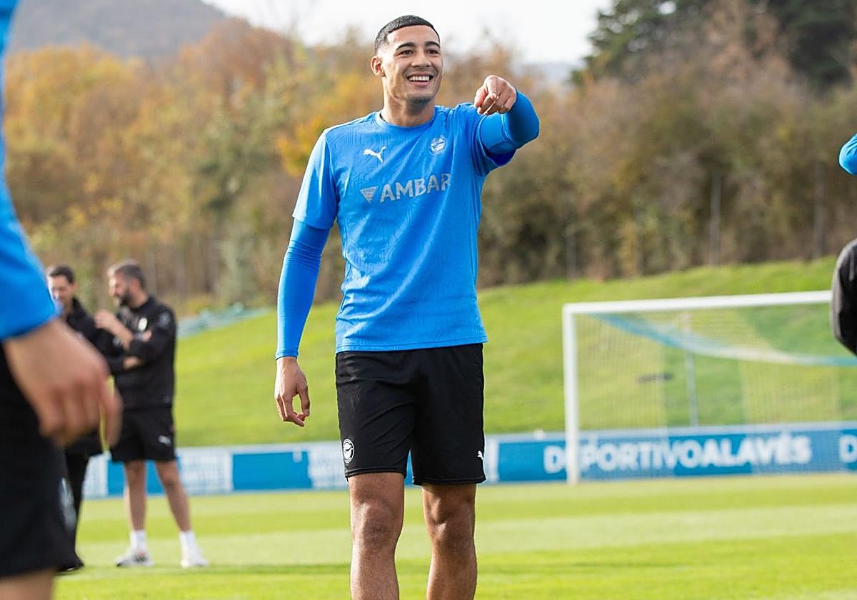 Carlos Benavídez, en el entrenamiento de este domingo.