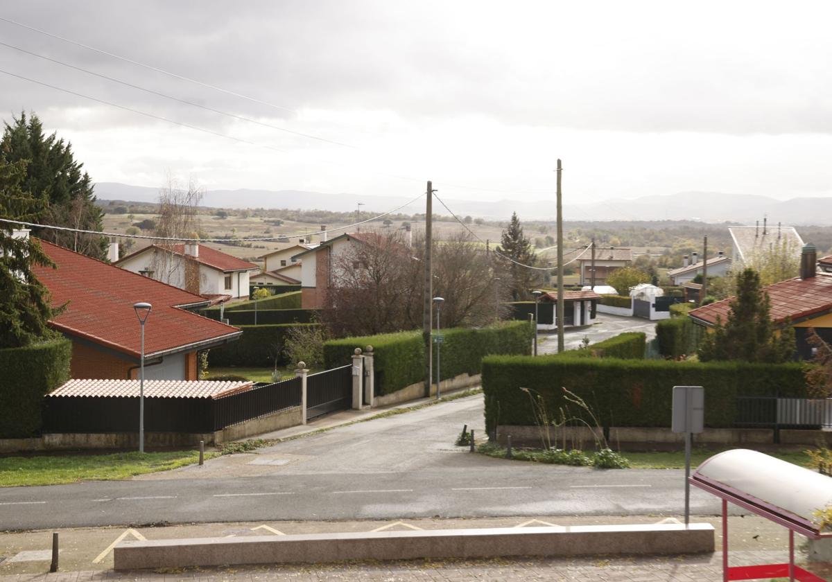 Vista de chalets en Zigoitia.