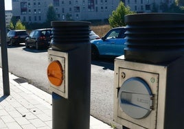 Buzones de recogida neumática en un barrio de Vitoria.