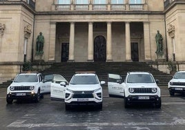 Algunos de los coches incorporados en 2023 a la flota de la Diputación.