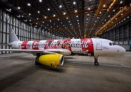 El avión personalizado del Athletic al detalle: los jugadores que aparecen, el lema...