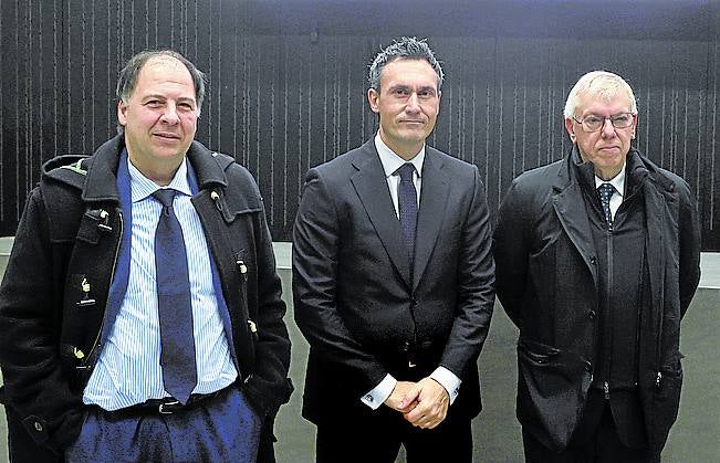 Agustín Gascón, Joseba Retolaza y Manuel Ardanza.