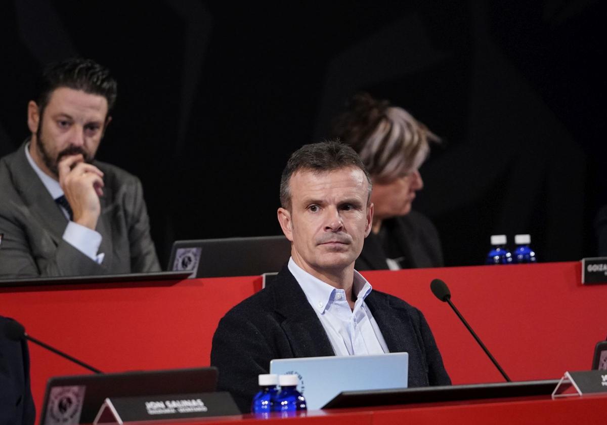 Jon Uriarte, durante la última Asamblea de Socios Compromisarios.