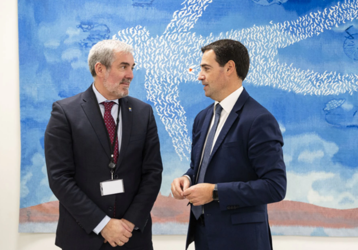 Fernando Clavijo e Imanol Pradales, en su reciente encuentro en Bruselas.