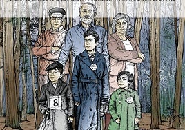 Uno de los dibujos elaborados por Aitor Urkiola 'Brontze' para ilustrar una historia de superación.