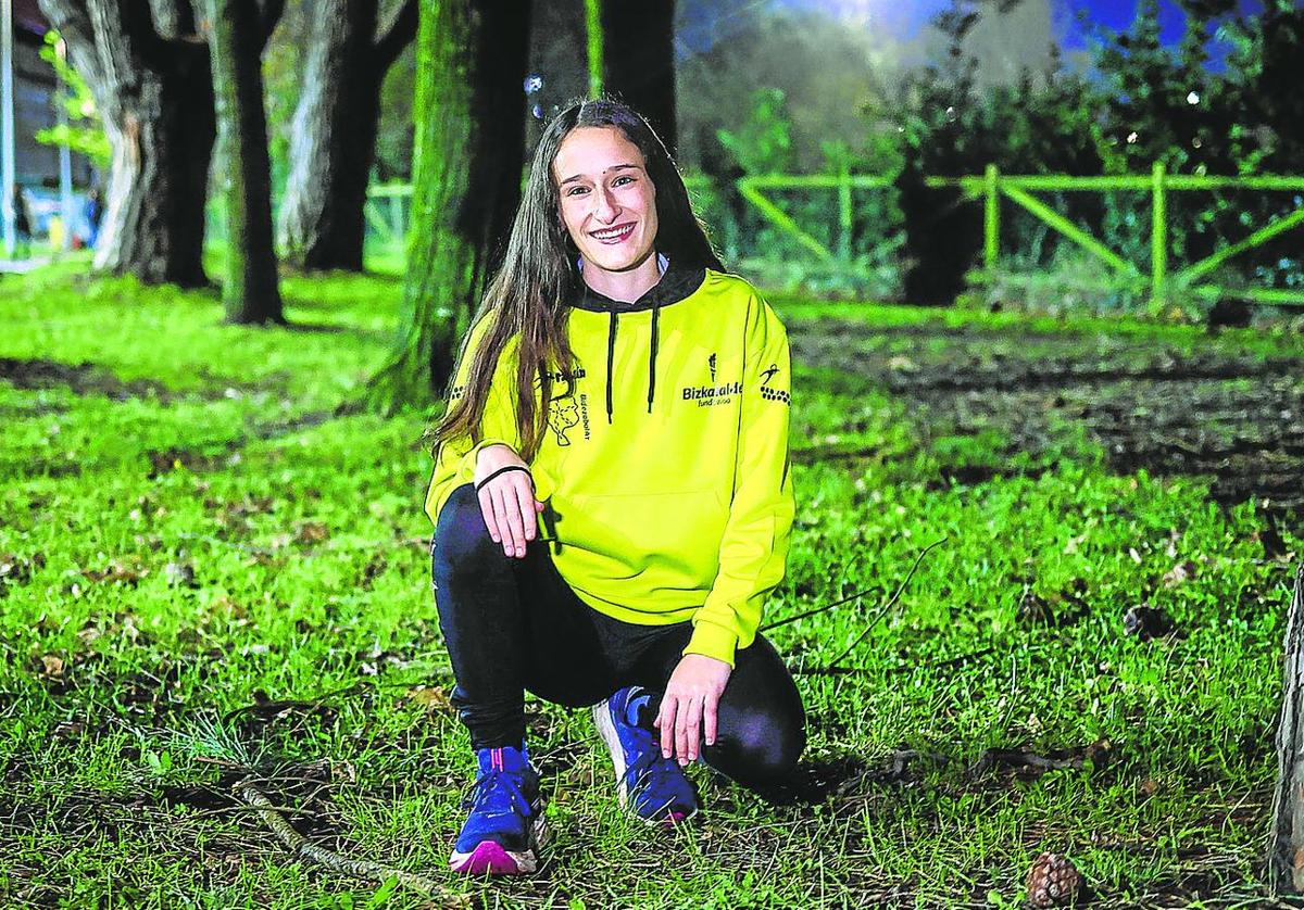 Laia Cariñanos, antes de empezar su entrenamiento de ayer en Fadura.