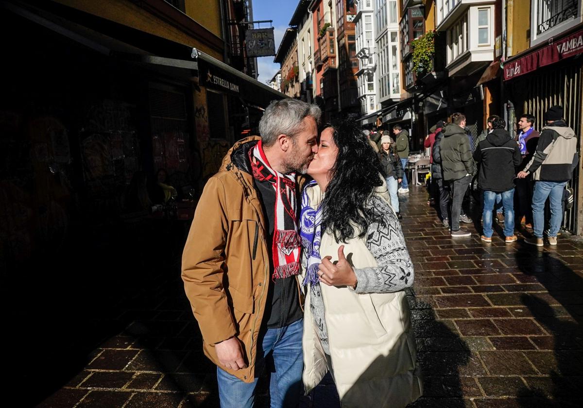 El ambiente previo del derbi