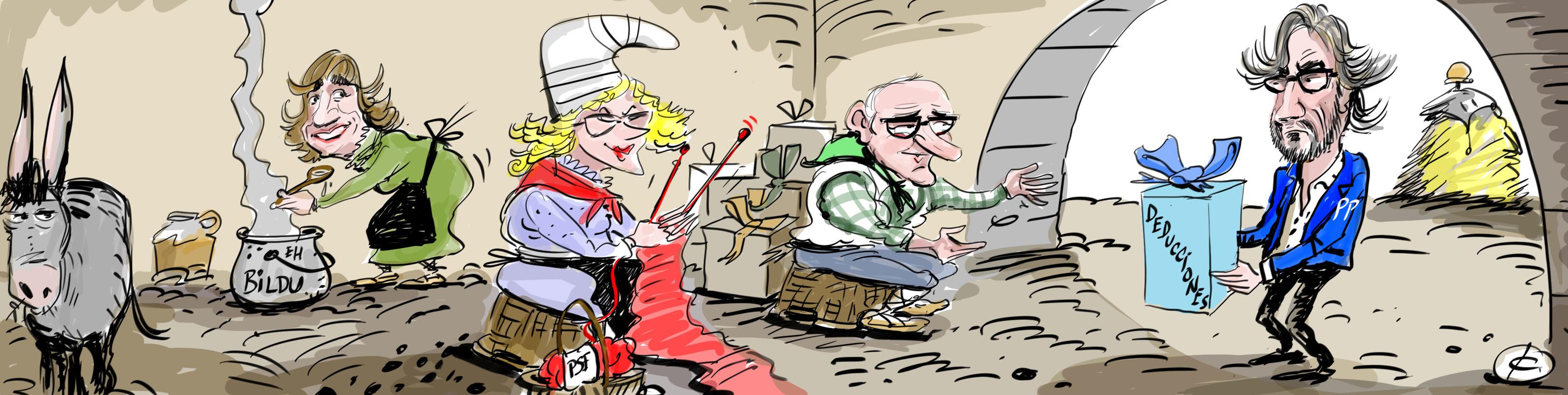 La tira de Cerrajería sobre el pacto presupuestario en Álava