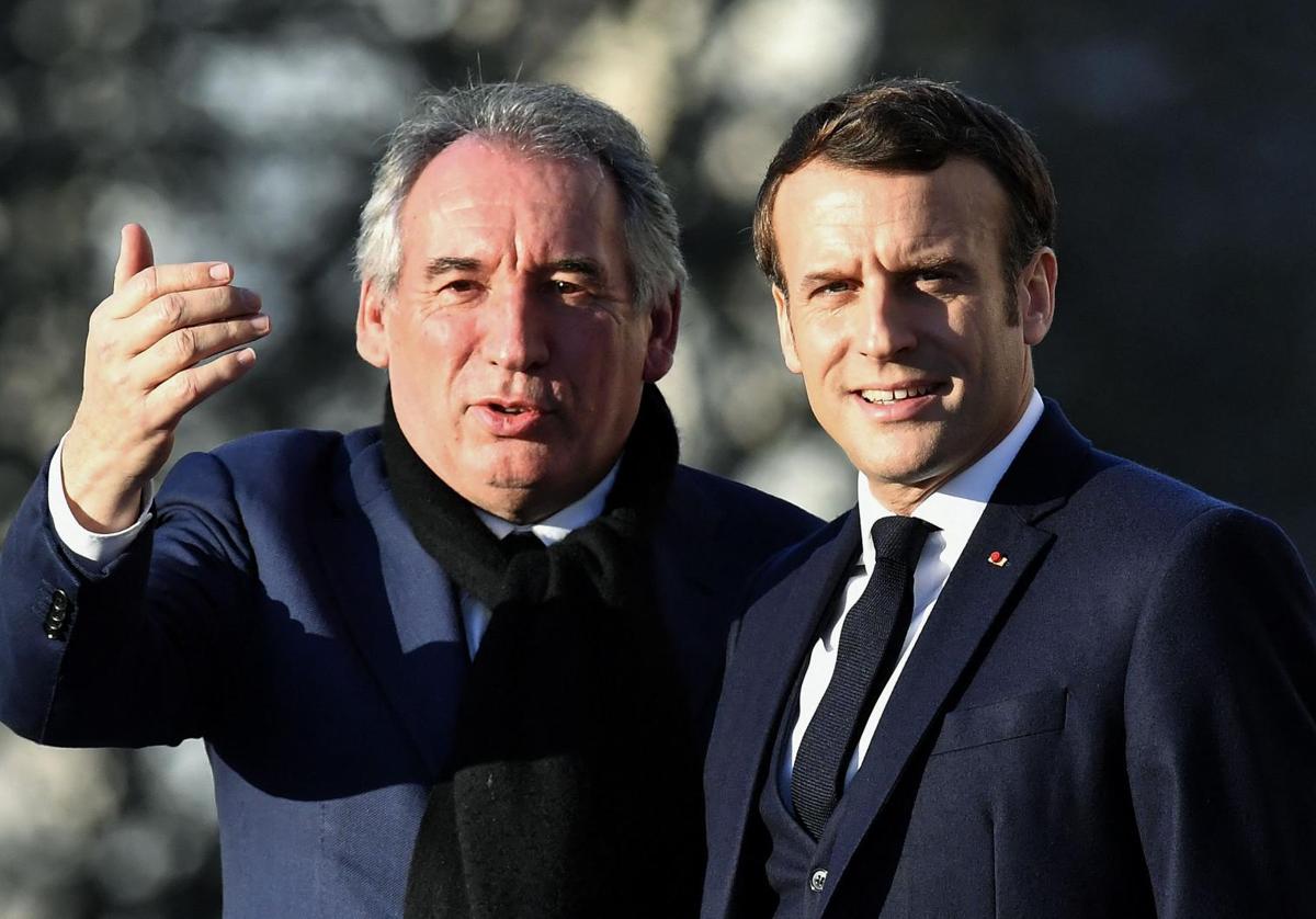 François Bayrou eta Emmanuel Macron.