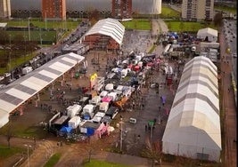 Imagen aérea del recinto ferial en la actualidad, con el campeonato europeo de The Champions Burger.