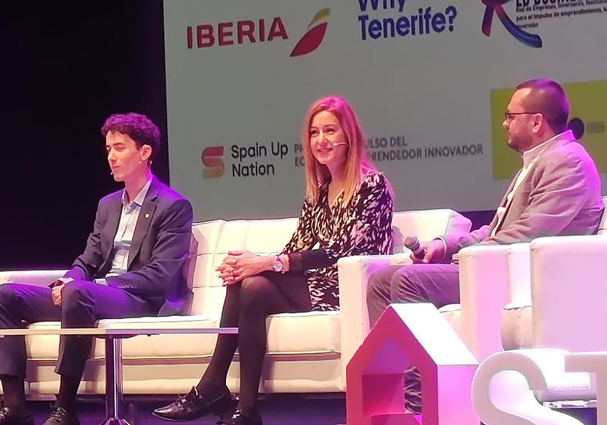 La alcaldesa, Aitana Hernando, durante su participación en el congreso de Sevilla la pasada semana.