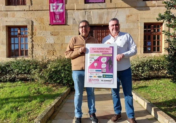 El presidente del club Bidezabal, Juan Ignacio Hernández, y el alcalde de Iurreta, Oskar Koka, presentaron la prueba.