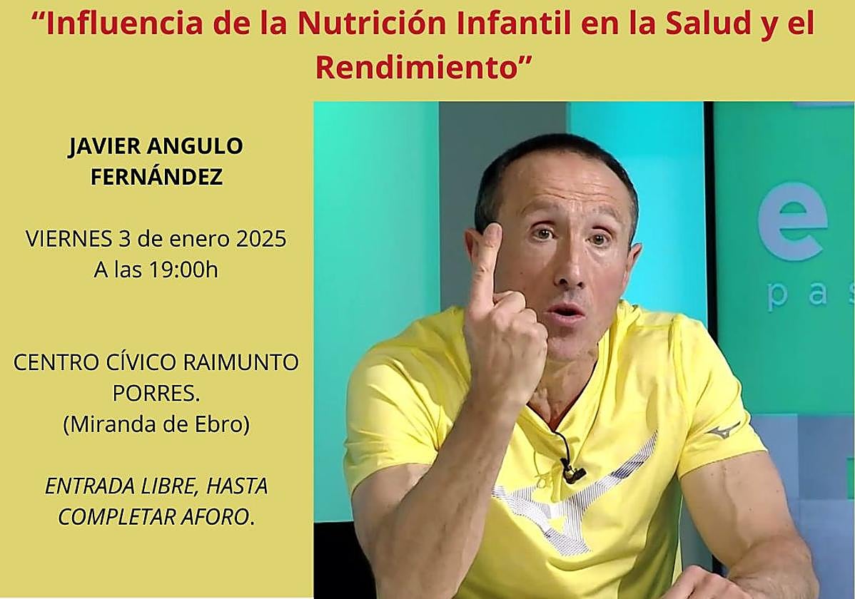 El prestigioso nutricionista mirandés Javier Angulo será el ponente la primera semana de enero.