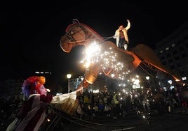 Desfile de Olentzero el año pasado en Bilbao.