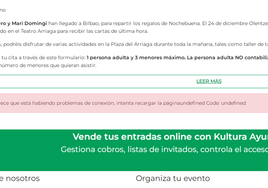 Indignación por los problemas para conseguir entradas para la recepción de Olentzero en Bilbao: «Todos los años pasa lo mismo»