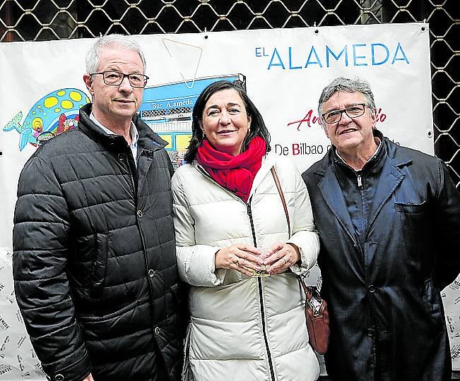 Txema Soria, Yolanda Diez y Jon Bilbao.