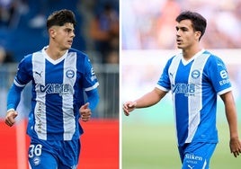 Pica y Manu Sánchez, con el Alavés.