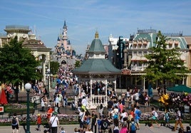 Imagen del parque temático Disneyland París, también conocido como Eurodisney.