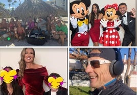 En la playa, de fiesta con Mickey Mouse, dando las campanadas... así pasaron los famosos vascos la Nochevieja