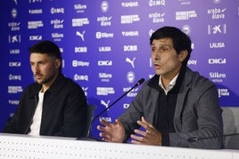 Sergio Fernández, en la rueda de prensa de presentación de Garcés.