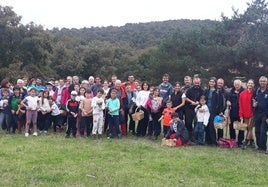 Imagen de la salida infantil celebrada el año pasado para ir a recoger setas.