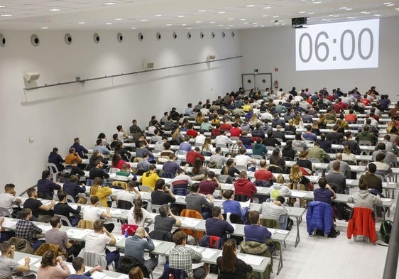 Pruebas de una OPE en el Palacio Europa hace cuatro años.