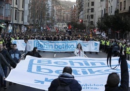 Vista del arranque de la protesta.