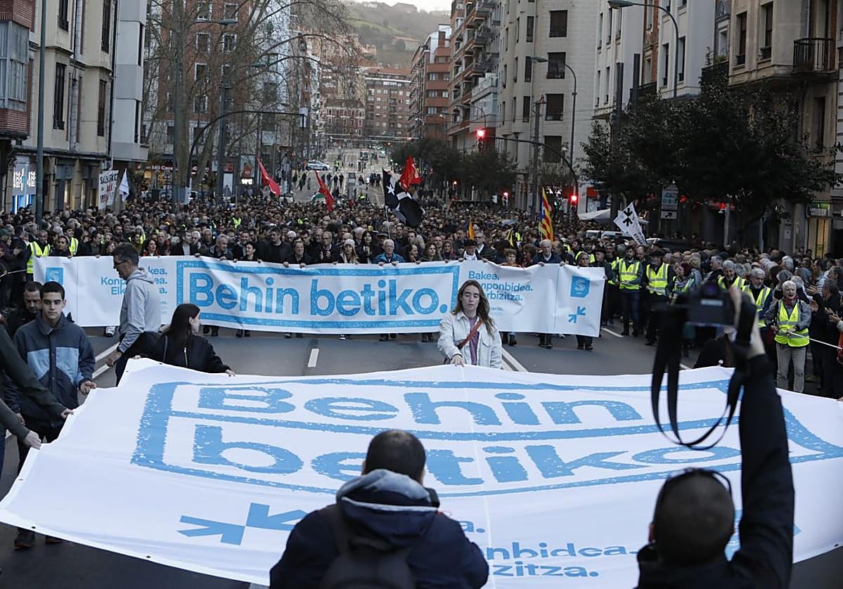 Vista del arranque de la protesta.