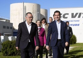 David Udakiola, junto a Imanol Pradales durante la visita del lehendakari