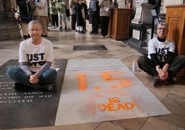 Ecologistas vandalizan la tumba de Darwin en Londres en protesta por el calentamiento global