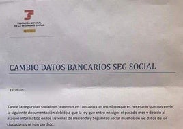 Cuidado con la falsa carta de la Seguridad Social que llega a los pensionistas