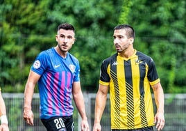 Aritz Pascual y Yeray Cuello en un Leioa-Portugalete.