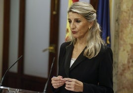 Yolanda Díaz en el Congreso.