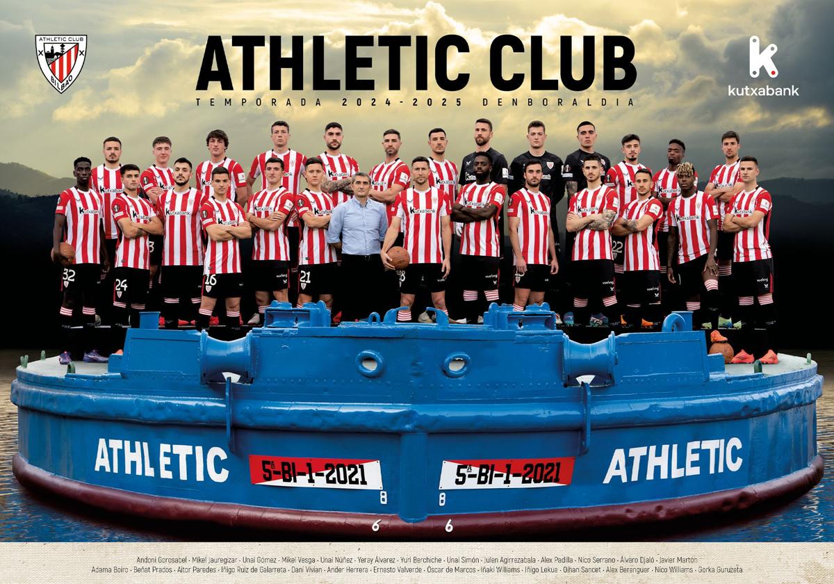 La gabarra, protagonista del póster oficial del Athletic de la actual temporada