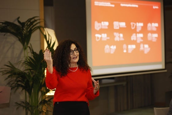 La ceo de Eroski, Rosa Carabel, en el acto de Adype