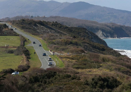 Carretera de La Corniche, entre Hendaia y Sokoa.