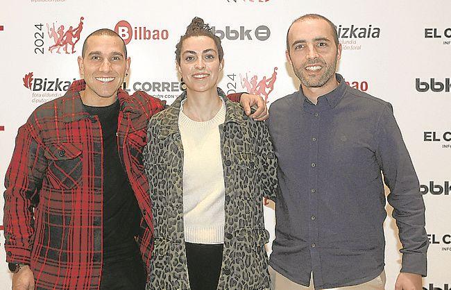 Borja Bayo, Amaia Otegi y Pablo Hernández.