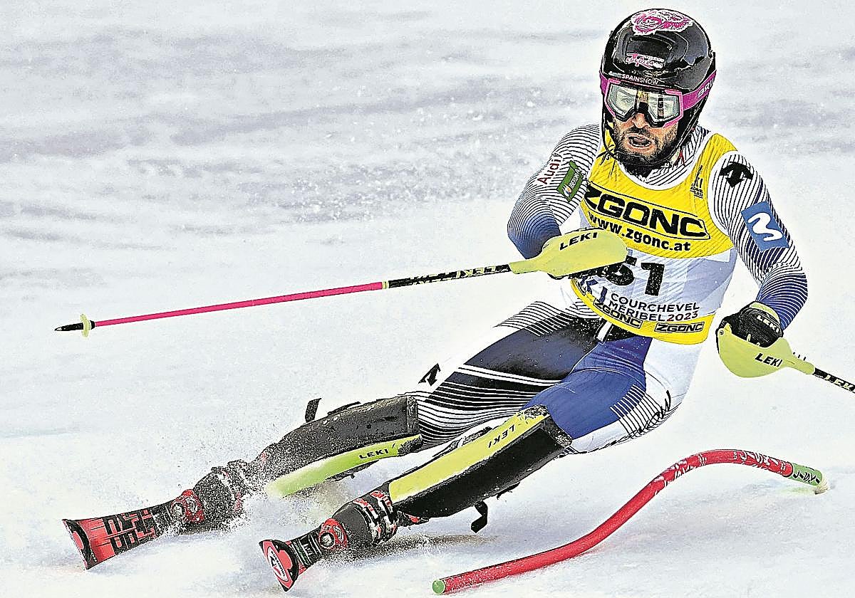 Aingeru Garay en la prueba disputada en Courchevel, los Alpes franceses.