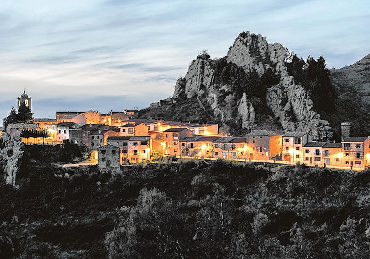 Atardecer en Petilla de Aragón, la localidad donde nació el Nobel Santiago Ramón y Cajal.