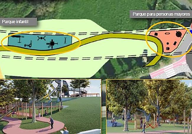 En la zona del Mortuero se aumentarán las áreas recreativas con un parque infantil y otra zona de esparcimiento para mayores.