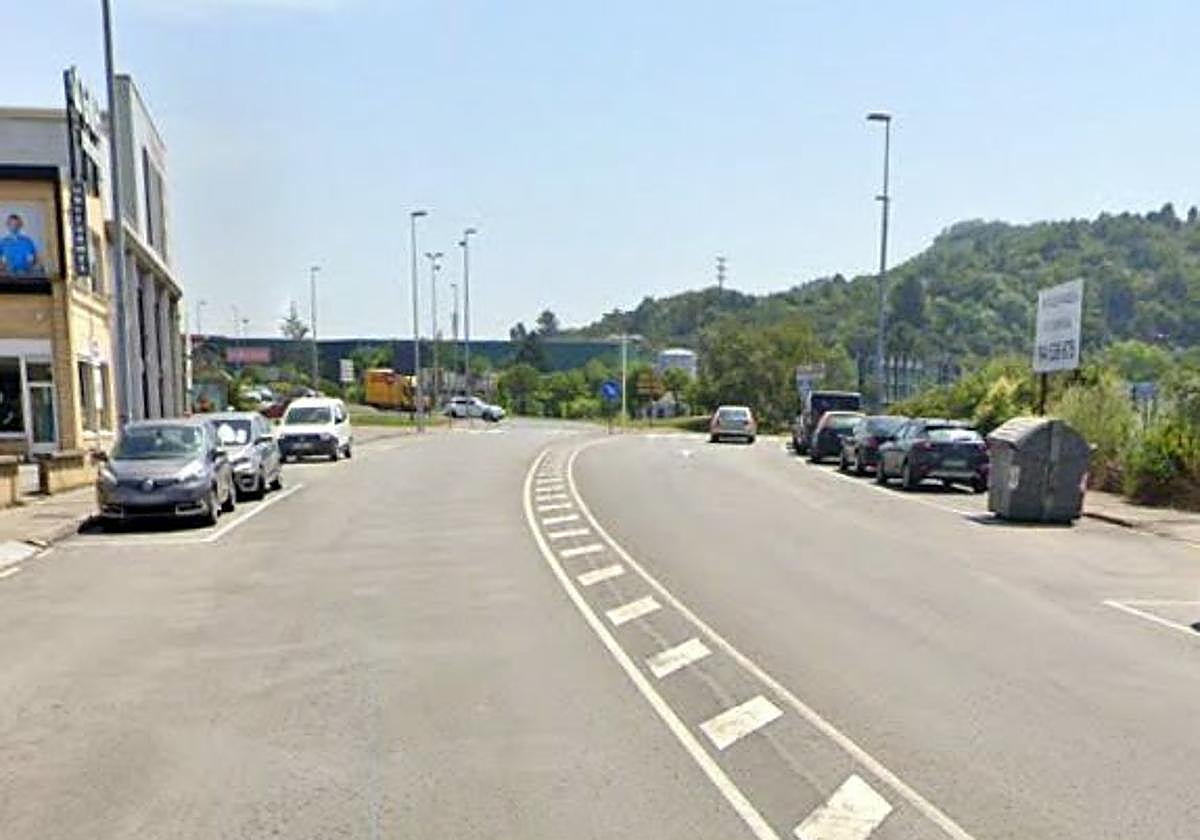 Vista de la vía de acceso a Bilbondo.