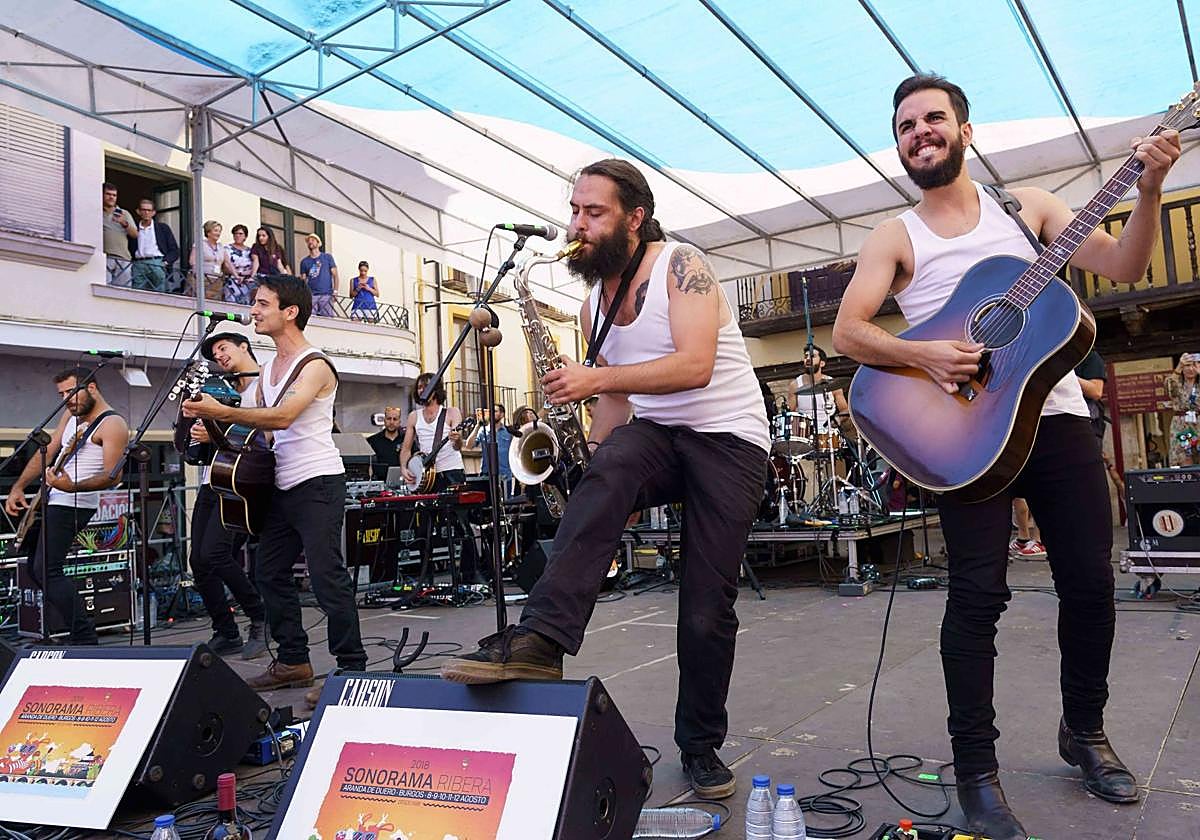 La M.O.D.A., durante una actuación en el Sonorama Ribera.