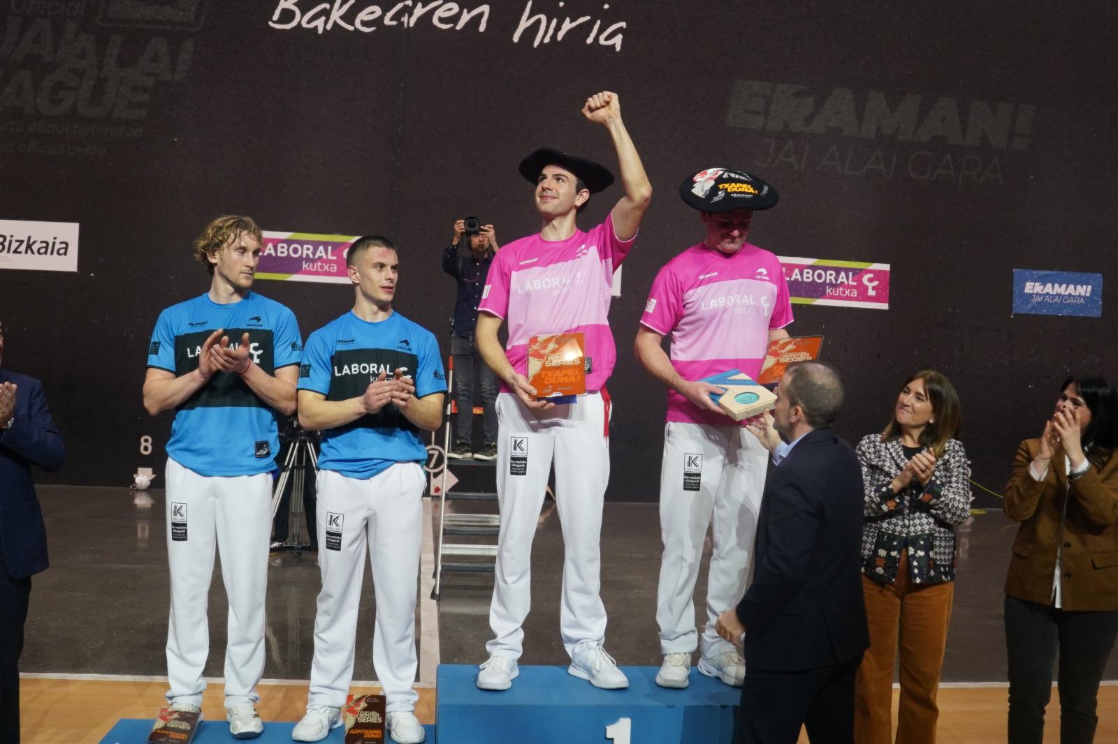 Erkiaga e Ibarluzea repiten título en el Winter Series de cesta punta