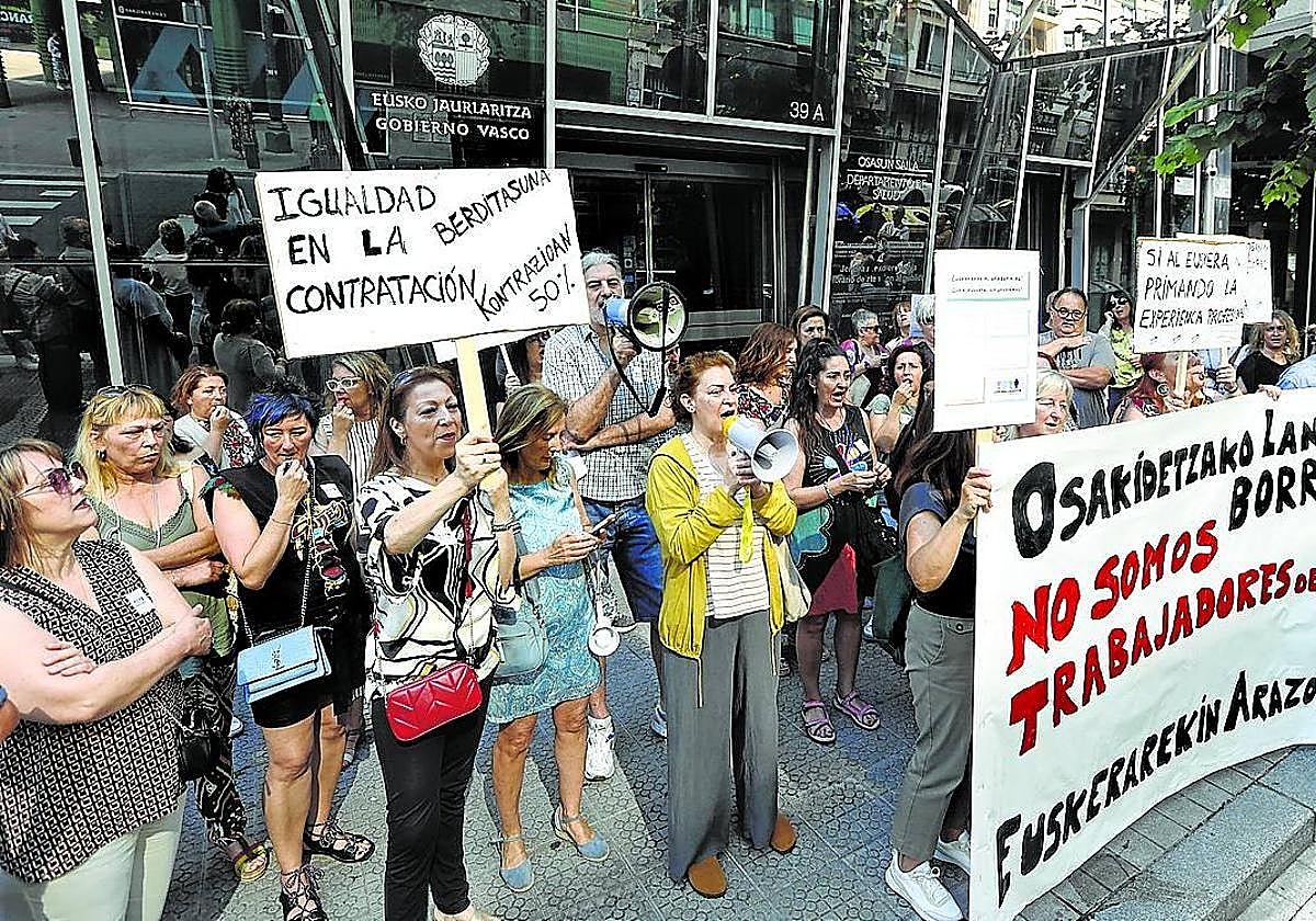 Manifestación organizada por los trabajadores