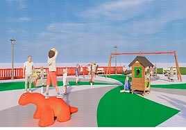 Recreación del aspecto que tendrá el parque tras la renovación